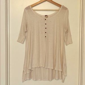 Free People Short Sleeve Tunic Tee Medium